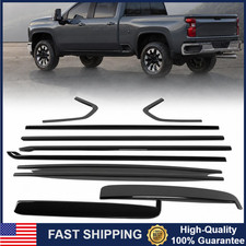 For 2020-2025 Chevy Silverado 2500/3500 HD Black Window Decor Trim Strip Cover  picture