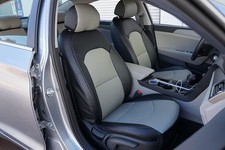 FOR 2003-08 HYUNDAI TIBURON IGGEE S.LEATHER CUSTOM 2 FRONT SEAT COVER 13 COLORS picture