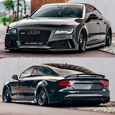 BKM RS7 Style Aftermarket Body Kit Front Bumper, Rear Diffuser fits Audi A7 C7 picture