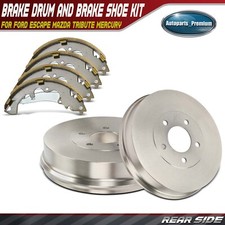 New Rear Brake Drums + Ceramic Brake Shoes for Ford Escape Mazda Tribute Mercury picture