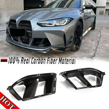 100%REAL CARBON FIBER Front Air Inlet Duct Vent Replace 2021Up BMW M3 G82 G83 M4 picture