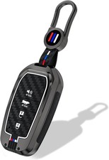 Zinc Alloy Key Fob Cover for Toyota Tundra Venza Sequoia 2022-2025, Carbon Fiber picture