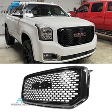 Fits 15-20 GMC Yukon & XL Denali Style Gloss Black Front Bumper Mesh Grille picture