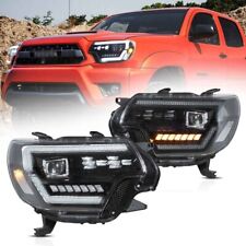 2PCS Full LED Projector Headlights For 2012-2015 Toyota Tacoma W/ Dynamic DRL picture