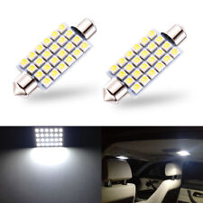 2 x White LED Interior Map Dome Trunk Lights 42mm 578 211-2 212-2 Festoon Bulbs  picture