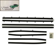 1968-1972 Chevy II/Nova Coupe  8pc Window Felts Sweeps Weatherstrip Seals picture