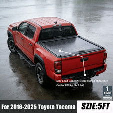 5ft Retractable Bed Cover Hard Tonneau Cover For 2016-2025 Toyota Tacoma picture