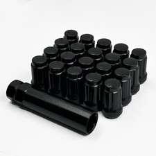 1/2-20Lug Nuts 1/2x20 Set of 20 pcs 6 Spline Black 1.38