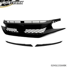 Fits 16-21 Honda Civic FK8 Type-R ABS Front Bumper Grille Hood Mesh Grill Guards picture