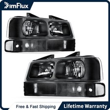 DimFlux for 03-2023 Chevy Express GMC Savana Headlights w/ Upper + Bumper Lamps picture