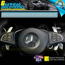 44mm Emblem Carbon Fiber Insert For Mercedes Benz Steering Wheel Center Logo AMG picture