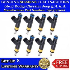 8 OEM Siemens 4 hole Upgrade Fuel Injectors For Dodge Chrysler Jeep 5.7 6.1 HEMI picture