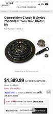 Competition Clutch B-Series 750-900HP Twin Disc Clutch Kit with flywheel picture
