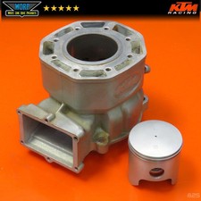 1987 KTM 350 MXC ENGINE CYLINDER BARREL JUG + PISTON 75MM - NICE GENUINE OEM  picture