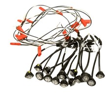 15 x 3/4 Maxxima Amber Clear LED Clearance Marker Light Trailer w/ Wire Harness picture