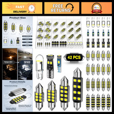 42 PCS LED Interior Car Lights Kit - Super Bright Dome, Map & Door Bulbs, Fits 1 picture