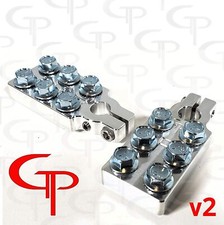 SAE 6 SPOT BATTERY TERMINALS GP CAR AUDIO LUGS TOP POST HEAVY DUTY  1/0 4 2/0  picture