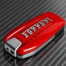 Ferrari Red Key Fob Shell, Luxury Car Key Housing, Automotive Collector Gift picture