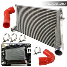 FOR MK7 GTI GOLF R VAG 1.8T 2.0T 8V A3 S3 70MM COMPETITION INTERCOOLER RED picture