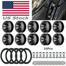 10 PCS Aluminum Car Quick Release Fasteners Bumper Trunk Fender Hatch Lids Kit picture