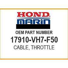 Honda CABLE, THROTTLE 17910-VH7-F50 OEM NEW picture