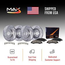 Max Advanced Brakes Premium XD Cross-Drill F+R Rotors w/C'mc Brake Pads KT102323 picture