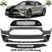 Front Bumper Cover Primed Plastic & Grille Assembly For 2018-2023 Ford Mustang picture