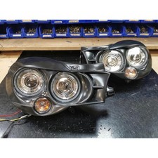 Chrome Morette dual round ellipsoid headlights Subaru Impreza GD GG Bugeye 01-03 picture