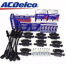 8PCS AcDelco OEM UF413 Ignition Coil + 41-110 Spark Plug + 9748UU Wire. For GMC. picture