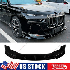 For BMW 7-Series i7 M-Sport G70 G73 23+ GT Style Gloss Blk Front Bumper Lip 3PCS picture