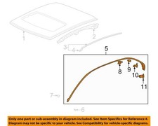 Honda Oem 1996-2000 Civic Roof Exterior Trim-Drip Molding Right 72420s01a01 picture