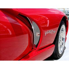 ACC Side Hood Vent Grilles fits 96-02 Dodge Viper Gen2-Stainless Steel/Polished picture
