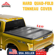 For 2019-2022 Chevy Silverado/GMC Sierra 5.8FT Bed Quad-Fold Hard Tonneau Cover picture