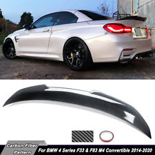 FOR 2014-2020 BMW F33 F83 M4 CONVERTIBLE CARBON LOOK PSM HIGHKICK REAR SPOILER picture