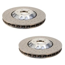 SHW Performance Set Front Drilled Disc Brake Rotors for Shelby GT350 Up To 2019 picture