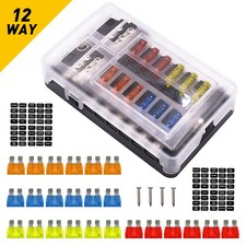 12-Way Blade Box Holder Fuse Block LED Indicator 12V/32V Waterproof Auto Marine picture