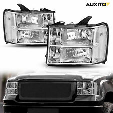 Fit For 07-13 GMC Sierra 1500 2500HD 3500HD Pair Headlights Clear Lens Headlamps picture