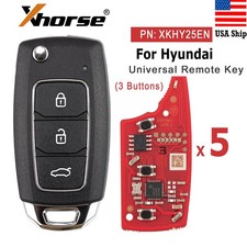5 x XHORSE XKHY25EN Universal Remote Key For Hyundai 3 Buttons for VVDI Key Tool picture
