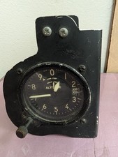 Vintage Square D Kollsmen Type C-12 Aircraft Altimeter Gauge MFRS 671BK-010 picture
