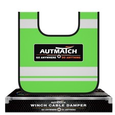 AUTMATCH Winch Cable Damper with Reflective Strips for Off-Road Recovery, Green picture