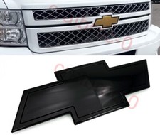 Front Bowtie Emblem Gloss Black Fit 2011-14 Silverado 2500HD 3500HD PN 22829420 picture