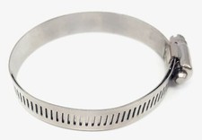 Two SAE Size 40 Lined Hose Clamps All Stainless 2-1/16