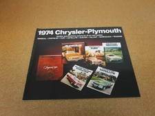 1974 Chrysler Plymouth Full Line Fury Satellite Cuda Duster sales brochure picture