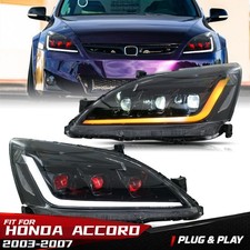 For 2003-2007 Honda Accord LED Projector Headlights Assembly Sequential Signal picture
