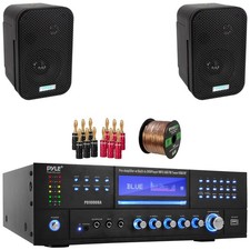 Pyle PD1000BA Bluetooth MP3 Player Theater Receiver, 2x 3.5