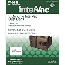 Intervac Y105 Y10-5 Replacement Dust Bags for CS6/CS8 - 5 Pack picture