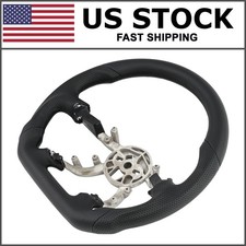 Premium Full Leather Steering Wheel For 1997-2004 Chevy Corvette C5 D-Shape Flat picture