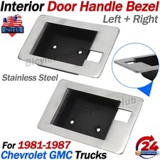 For Chevy GMC C10 C20 K10 K15 K20 K5 Truck Interior Door Handle Bezels 1981-1987 picture