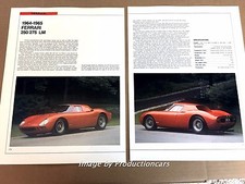 Ferrari 250LM 275LM Original Car Review Print Article J668 1964 1965 picture