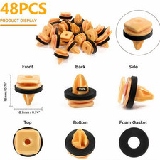 NEW 48Pcs For Maserati Levante 2017-2023 Yellow Fender Liner Wheel Arch Clips picture